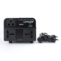 【久良儀器】變壓器 110v轉220V電源轉換器 電壓轉接頭 電器變壓器 萬用轉接插座 AT58-F(電壓切換 800W)
