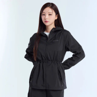 【Discovery Expedition】Freshvent 女版防風連帽外套 中長版 機能外套(DWWJ95053-BKS)