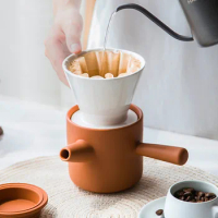 Ceramic Hand Brew Coffee Filter Pot Set Coffee Filter Drip Cup Coffee Pot Coffee Funnel Sharing Pot Barista Tools Household