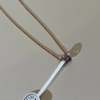 Pre-owned HERMES FASHION JEWELRY NECKLACE POP H MINI GHW PURPLE(PV310326.140/DEIXP)