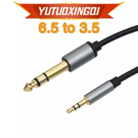 3.5mm To 6.5mm Audio Cable Male To Male Audio Mixer Amplifier Microphone 6.35mm Electric Guitar Connecting Cable 1.5m 3m