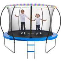 Trampoline 8 Ft, 10 Ft, 12Ft, 14 Ft Trampoline with LED Lights - Kids Outdoor Recreational Trampoline for Kids/ASTM/Trampoline