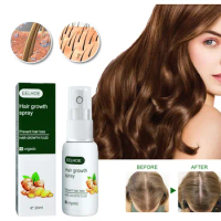 Ginger Hair Growth Spray Hair Loss Prevention Essential Oil Products Hair Thickening Growth Restore Scalp Treatment Germ Hair Pr