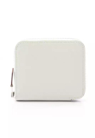 Hermes Pre-Loved Hermès Azap Compact silk in New White round zipper wallet Evercolor white silver ha