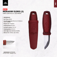 Morakniv Eldris (S) Survival Kit, Equipment - Pisau Stainless Swedia Camping
