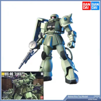 [In Stock]Original Bandai Assembled HG MS-06 Zaku II 1/144 Gundam Mobile Suit Plastic Gundam Action Figure Gifts