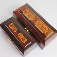 Factory direct red wood jewelry box jewelry box rectangular wooden box factory outlets Man playing favorites