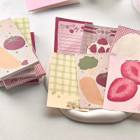Waka Strawberry Story M5 Sticky Notes Korean Style Salt Style Caramel Sticky Notes Grid Base