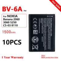 BV-6A BV6A 1500mAh Phone Li-ion Replacement Battery for Nokia Banana 2060 3060 5250 C5-03 8110 4G Rechargeable Battery Batteria