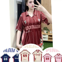 (M172) New Model'S Sports Collar Shirt, Number 69, Two-tone, 6 Colors, Chest 44 XXS-6XL
