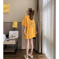 新款短袖女韓版寬松中長款網紅T恤女ins超火半袖夏季上衣洋氣