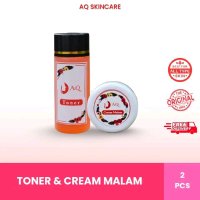 AQ Skincare Bundling 2in1 Cream Malam & Toner AQ+ untuk Semua Jenis Kulit Original 2 Pcs