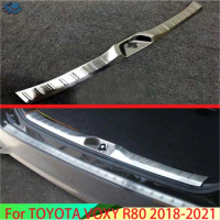 For TOYOTA VOXY/NOAH R80 2018-2021 Car Accessories Stainless Steel Rear Trunk Scuff Plate Door Sill Cover Molding Garnish