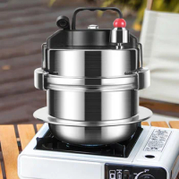 Portable Rice Cooker Outdoor Pressure Multi Cooker 304 Stainless Steel Camping Olla A Presion Acero Inoxidable