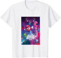 Amber's Baju Kaos Anak dan Dewasa 24s Unisex Nintendo Boys' Super Mario Mario Billion Run Graphic T-