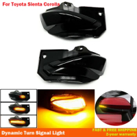 2X Dynamic Side Mirror Turn Signal Light Side Wing Rearview Mirror Indicator Blinker For Toyota Corolla Sienta Yaris Cross19-21