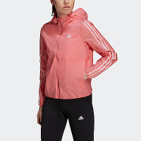Adidas W 3S WB GS0364 女 連帽外套 運動 訓練 慢跑 亞洲版 輕量 網布內裡 尼龍 珊瑚粉