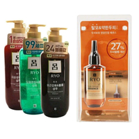 韓國Ryo呂 洗髮精550ml/潤髮乳550ml/頭皮保養液75ml  三 入組 [FIFI SHOP]｜現貨