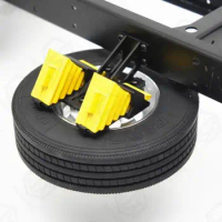 Spare Tire Rack Kit-JXmodel Truck Model 1:14 Tractor Bucket Adaptation With Original Tires For Tamiya Rc Truck Trailer Tipper