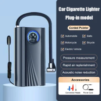 12V Car Handheld Air Pump High Precision Electric Air Compressor Quick Inflating Mini Tire Pump Cigarette Lighter for Car Auto