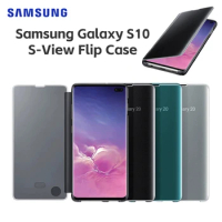 Original SAMSUNG Galaxy S10 S-View Flip Case Galaxy S10 clear view case galaxy S10 mirror case