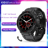 EIGIIS Smart Watch Men Bluetooth Calls Heart Rate Monitor Blood Pressure Waterproof Long Standby 400mAh Fitness Tracker Watch