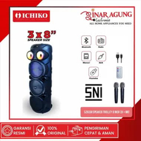 ICHIKO SZ8338 SPEAKER TROLLEY 8 INCH 3 WOOFER BLUETOOTH - ORIGINAL - -