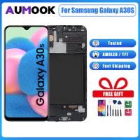 For Samsung Galaxy A30s A307 A307F A307G LCD Display Digital Touch Screen Digitizer Assembly with Fingerprints Repair Parts