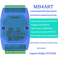 MB4ART 4-way PT100 temperature acquisition module PT1000 high-precision thermal resistance acquisition MODBUS-RTU RS485