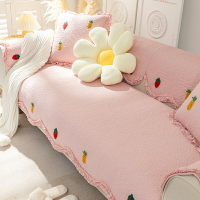 韓式田園沙發墊純棉粉色四季通用防滑北歐夏季沙發套罩蓋布巾