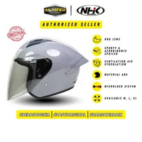 NHK N1 MAX POLOS BLACK DOFF - HELM HALF FACE ORIGINAL NHK M WHITE