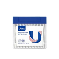 USTEL棉花棒雙頭盒裝一次性棉花棒化妝用棉棒掏耳朵家用尖頭紙棒棉球