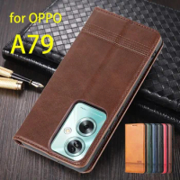 Deluxe Magnetic Adsorption Leather Fitted Case for OPPO A79 6.72" Flip Cover Protective Case OPPO A79 Capa Fundas Coque