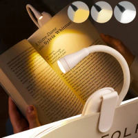 New Rechargeable Book Light Reading Lights for Books in Bed Led Book Night Lamp 3 Color Stepless Brightness Clip on Reading Lamp