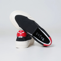 Sepatu Sorre Slip On Vulkanized Canvas Flat Black Pria Wanita - Kasual