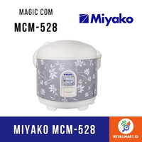 MJ MIYAKO : MCM-528 RICE COOKER / MAGIC COM 1,8 LITER 3 IN 1 MCM 528 SILVER FLOWER Murah
