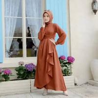 NABILLA MAXI DRESS CRINCLE AIRFLOW ,DRES PESTA KONDANGAN TERBARU, Gamis remaja kekinian GAMIS LEBARA
