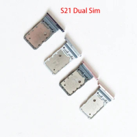 10Pcs/Lot Sim Tray Holder For Samsung Galaxy S21 / S21 Plus / S21 Ultra SIM Card Tray Slot Holder Adapter Socket