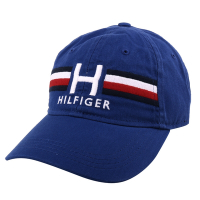 TOMMY HILFIGER- 經典繡線H字母logo 棒球帽(亮寶藍)