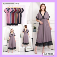 Sans Fashion - Lingerie JUMBO Long Dress JERSEY PREMIUM V Neck LD 120 CM - Lingerie Sexy Babydoll Re