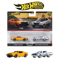 Hot Wheels Premium Two 2 Pack Varian Mix Morris Mini Austin Nissan AMC Balap AMC Javelin Rebel