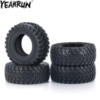 YEAHRUN 4PCS Rubber Tyres Wheels Tires 15x38mm for Kyosho 1/18 Jimny Upgrade Parts