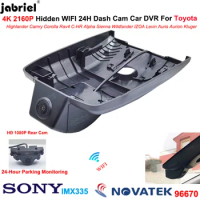 4K Wifi Dash Cam 24H Car DVR Cameras for Toyota Corolla E210 L LE SE XSE XLE Camry xv70 v70 70 LE XLE SE Rav4 CHR Sienna Alphard