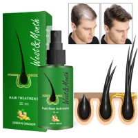 30ml Ginger Hair Growth Spray Anti Alopecia Plant Nutrient Solution Hair Loss Treatment Fast Grow Repair Of Damaged Hair Care