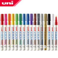 12pcs set UNI PX-21 small Paint Pen Touch-up Pen 15-color Waterproof Industrial Non-fading Tire Marker Permanent Paint Pen