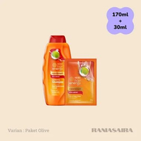 MAKARIZO Hair Energy PAKET Conditioning Shampoo 170ml & Hair & Scalp Creambath 30g Rusak Warna Kusam