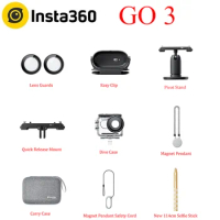 Insta360 GO 3 Original Accessories Dive Case / Selfie Stick / Carry Case / Lens Guard / Quick Release Mount / Magnet Pendant