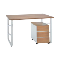 Boden-艾昂4尺書桌/工作桌組合(書桌+附輪活動收納櫃)-120x60x75cm