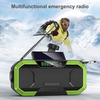 Solar Emergency Radio Crank Radio 5000 Mah Power Bank Charger Bt/Tf/Fm/Am Radio Emergency Torch