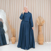 Gwenza - Azelia Dress Dewasa - Muslim Wanita - Emerald